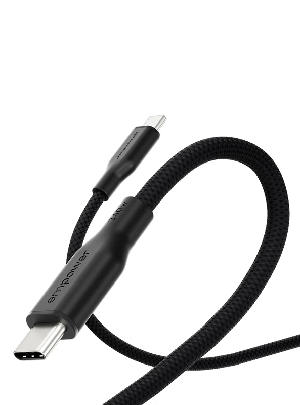 Empower įkrovimo laidas USB-C į USB-C, 1.2m - 240W, juoda, 3 nuotrauka